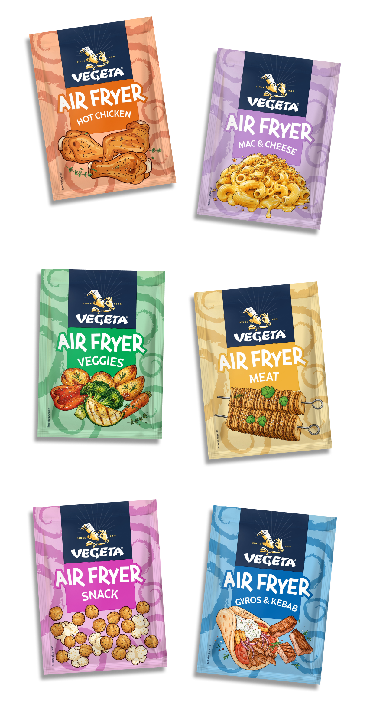 Šest okusa Vegeta Air Fryer začina